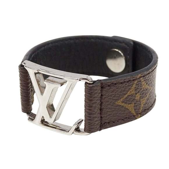 LOUIS VUITTON Brown Monogram Canvas Charm Bracelet